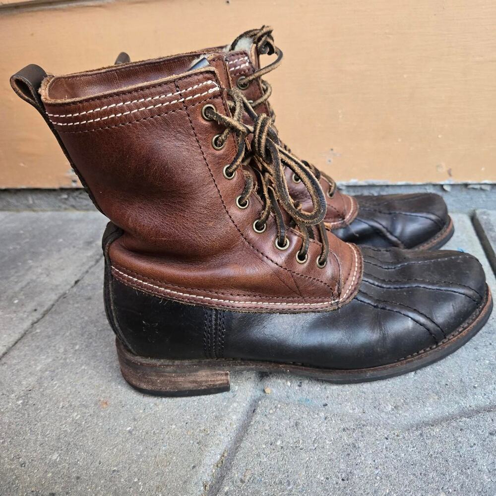 Frye Brown and Black Ankle Boots - Picture 2 of 8